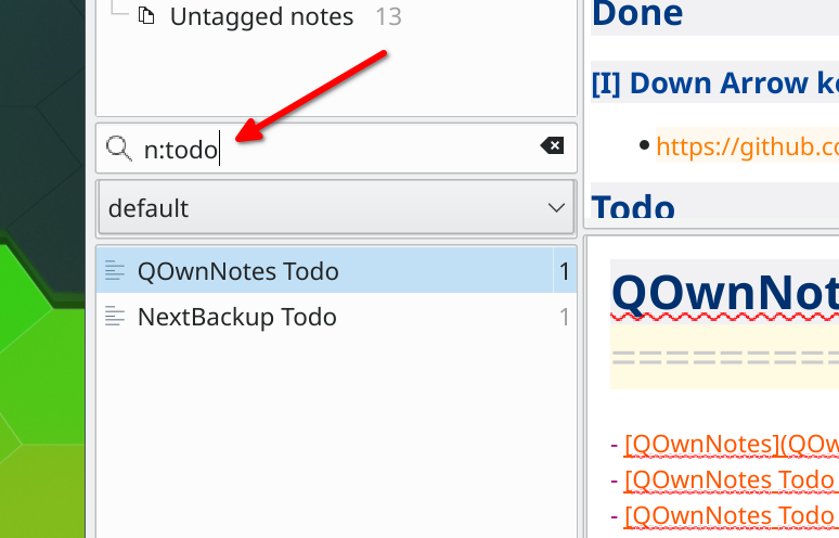 qownnotes change default note title